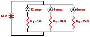 Parallel voltages in Resistors in