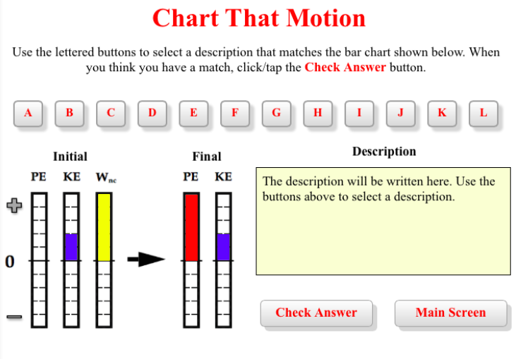 Work Energy Bar Charts Answer Key