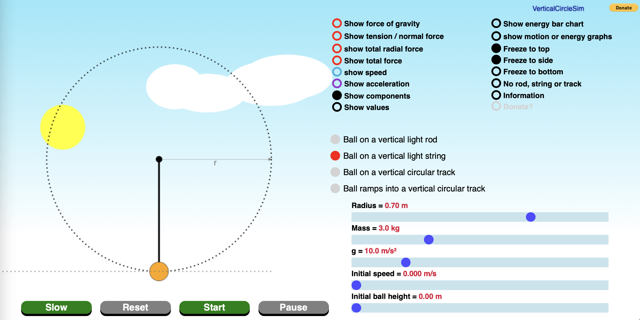 Vertical Circle Simulation