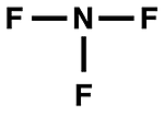 Skeleton structure for NF3.