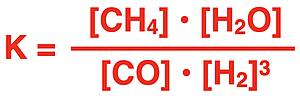 Equilibrium constant equation to match a given reaction.