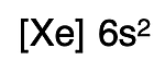 Abbreviated electron configuration for barium atom.