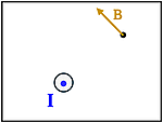 A box with point B having an arrow moving to the Top Left at a 45 degree angle.