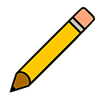 Pencil clipart, representing the typical solid with fixed shape and volume.