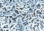 Pile of random alphabet letters.