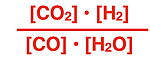 Equilibrium constant expression for a given reaction.