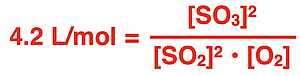Equilibrium constant equation for a gas-phase, homogeneous reaction, using partial pressures.